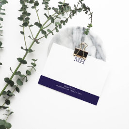 Mörk blått för ren Initialer Post-it Block