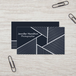 Mörk blått fotoskrivare för abstrakt visitkort