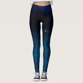 Mörk blått Galaxy Leggings