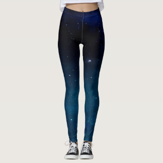 Mörk blått Galaxy Leggings