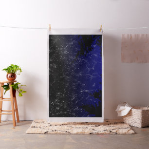 Mörk blått Galaxy Space Stars och Grenar Tyg