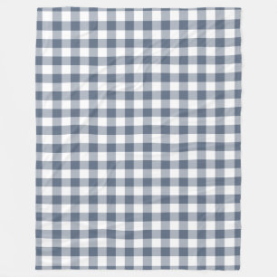 Mörk blått Gingham Mönster Fleecefilt