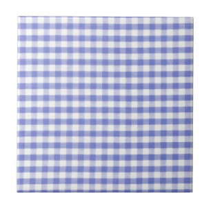 Mörk blått gingham mönster kakelplatta