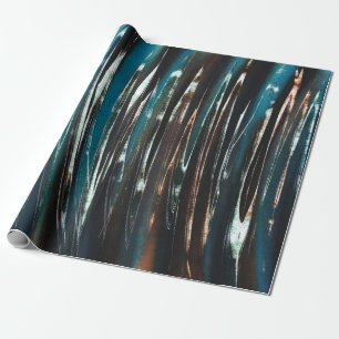 Mörk blått grafisk våg presentpapper