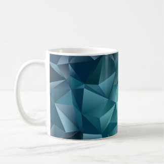 Mörk blått Grönt: Abstrakt Crystal Design Kaffemugg
