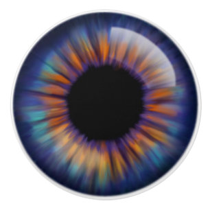 Mörk blått Grönt orange gult iris ögoneball Knopp