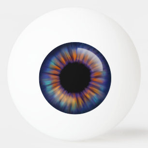 Mörk blått Grönt orange gult iris ögoneball Pingisboll