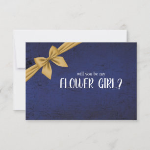 Mörk blått Guld Bow kommer du bli min ungflicka