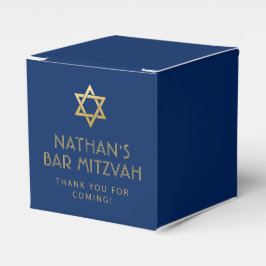 Mörk blått Guld Personlig Pub Mitzvah Presentaskar