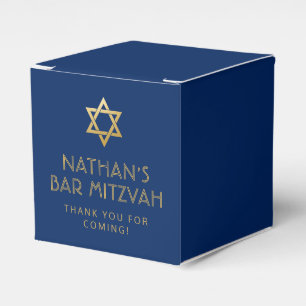 mörk blått Guld Personlig Pub Mitzvah Presentaskar