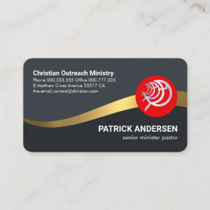 Mörk blått Guld Vågar Pastor Visitkort