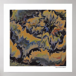 Mörk blått Gult för återställning av Coola för abs Poster