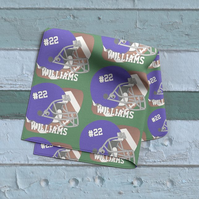 Mörk blått hjälmnummer för fotboll+Namn Tyg (Skapare uppladdad)