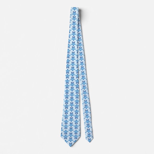 Mörk blått honu Turtles Slips (Framsida)
