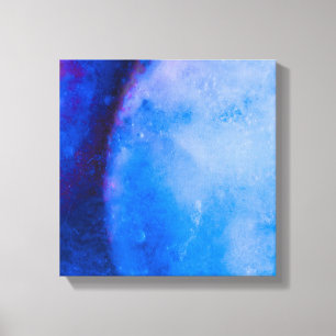 Mörk blått Ice Abstrakt Art Photo Canvastryck