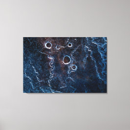 Mörk blått Ice Abstrakt Art Photo Canvastryck