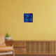 Mörk blått kamouflage och Lila Gömmer liten Poster (Living Room 2)