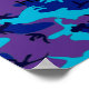 Mörk blått kamouflage och Lila Gömmer liten Poster (Hörn)