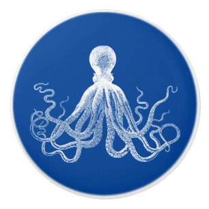 Mörk blått Kraken Octopus Knopp