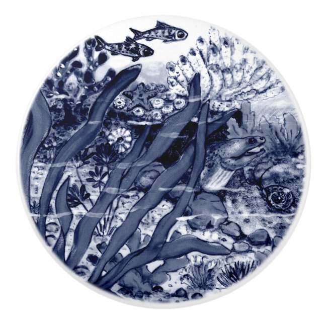 Mörk blått kustnära Snäckor av ålbeståndet Knopp (Framsidan)