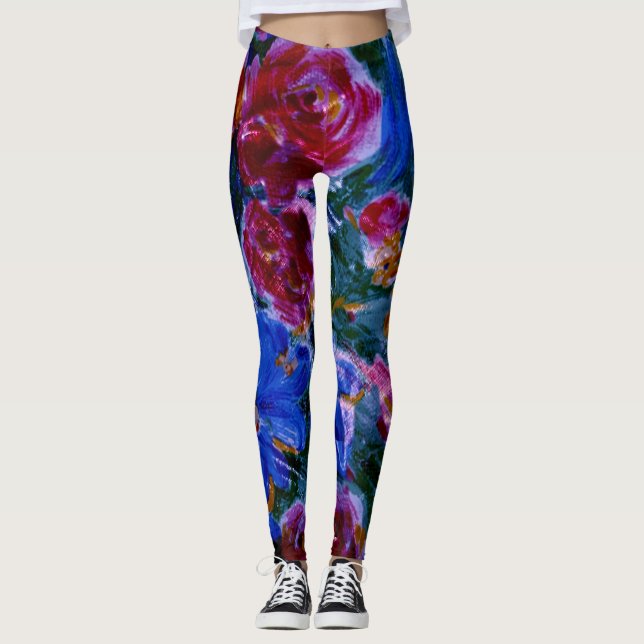 Mörk blått kvinnor, sjömän, träning eller roligt leggings (Framsida)
