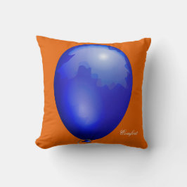 Mörk blått leksak-ballongen var lustig kudde