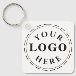 Mörk blått Logotyp Aluminium Sq-nyckelkedja med QR Nyckelring