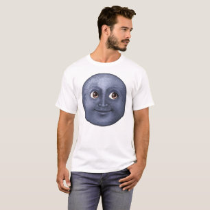 Mörk blått Måne - Emoji T Shirt