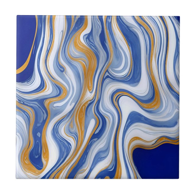 Mörk blått marble Tile Kakelplatta (Framsidan)