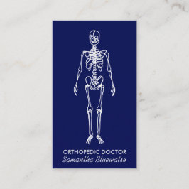 Mörk blått marin doktor Skeleton orthopedic Visitkort