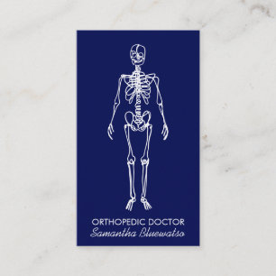Mörk blått marin doktor Skeleton orthopedic Visitkort
