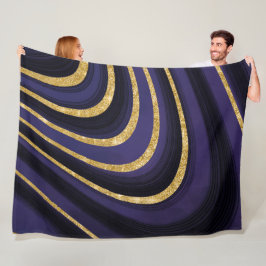 Mörk blått marmor för lila fleecefilt