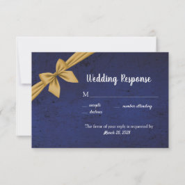 Mörk blått med Guld Bow OSA Kort