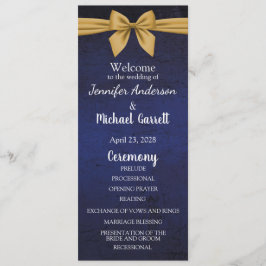 Mörk blått med Guld Bow Program