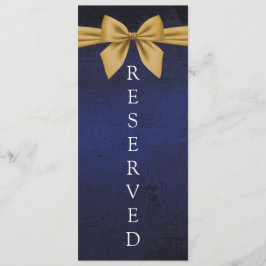Mörk blått med Guld Bow Reserverad stol - signerin Meny