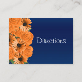 Mörk blått med Orange Ro - Riktningar Tilläggskort