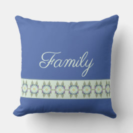 Mörk blått med skalning kudde