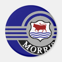 Mörk blått Morris Minor Fridge
