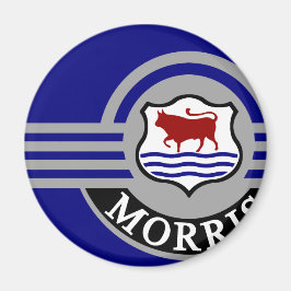 Mörk blått Morris Minor Fridge Magnet