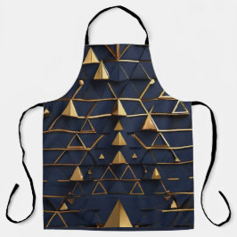 Mörk blått och Guld Pyramid Art