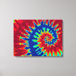 Mörk blått och röda färgämnen 24"x18" Art. Canvastryck