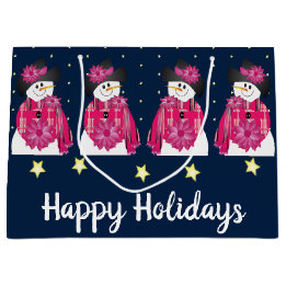 Mörk blått och Rosa Snögubbe