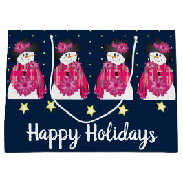 Mörk blått och Rosa Snögubbe