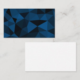 Mörk blått och svarta geometriska maskor i mönster visitkort