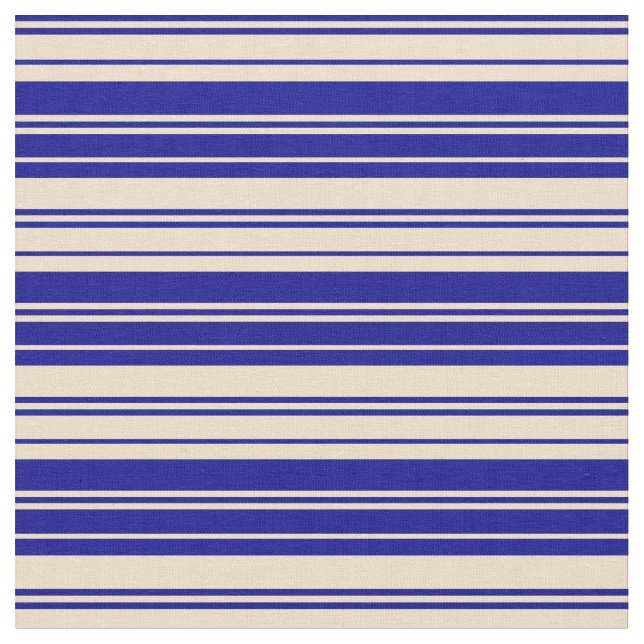 Mörk blått och Tan Led Mönster Tyg (Närbild)