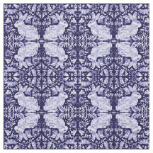 mörk blått och vit kanin, liten utskrift av kanin