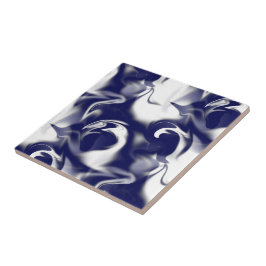 Mörk blått och vit tänjning kakelplatta