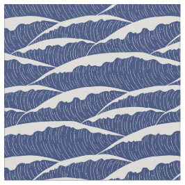 Mörk blått och vit Vinkar struktur Tyg