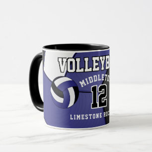 Mörk blått och vit Volleyball-sport Mugg