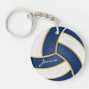 Mörk blått och vit volleyboll